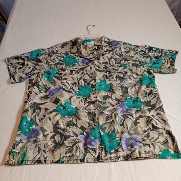 Bobbie Brooks Women's Hawiian Shirt Size XL - Picture 1 of 8